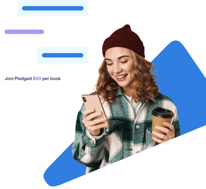 Text to Give  woman with phone small